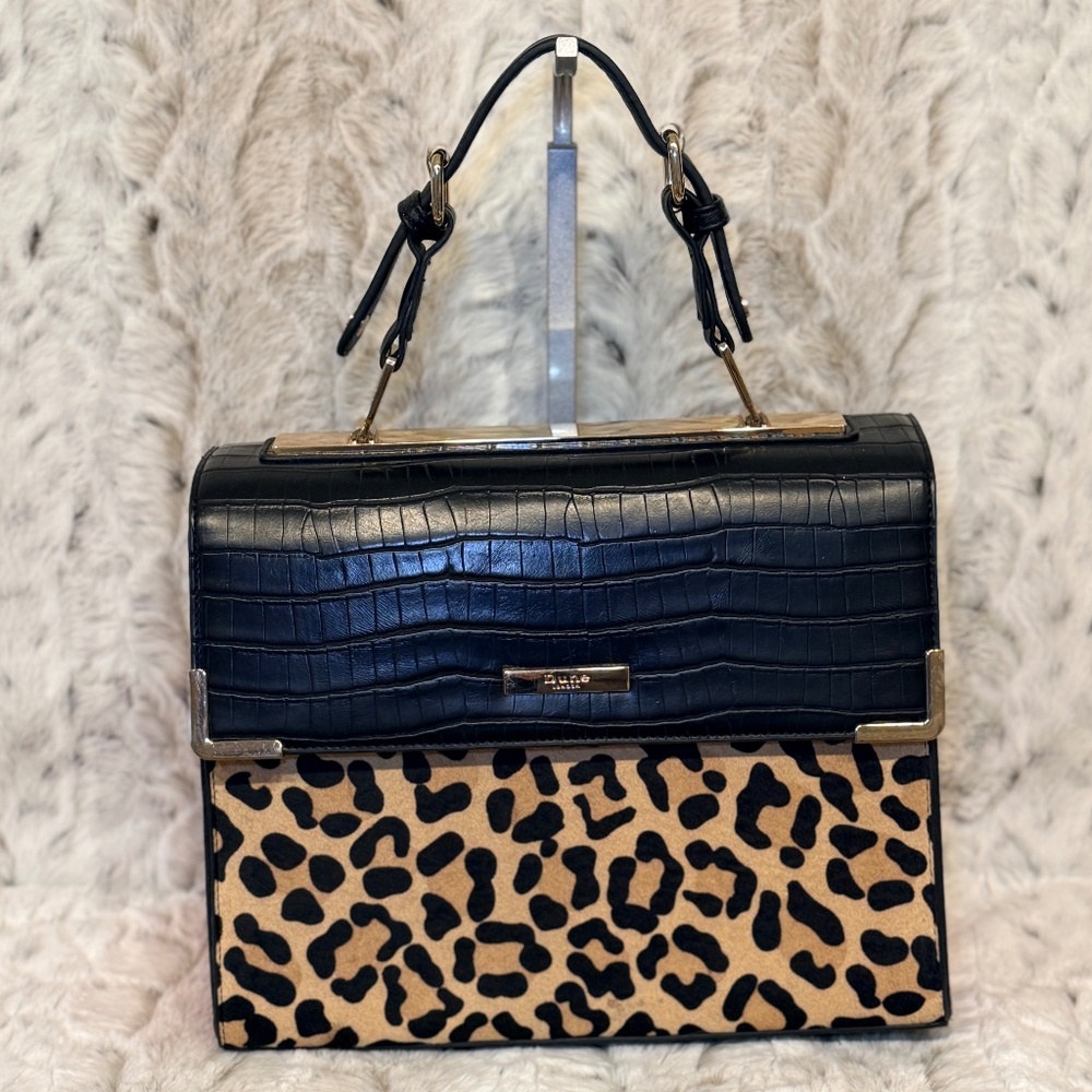 Dune London Genuine Calf Hair Top-Handle Satchel